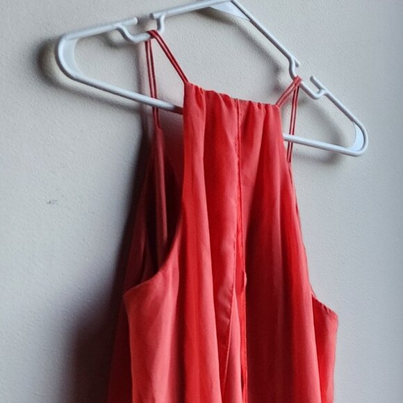 ISSI Hot Orange Flowy Halter Tank Top Size Large - Picture 13 of 16